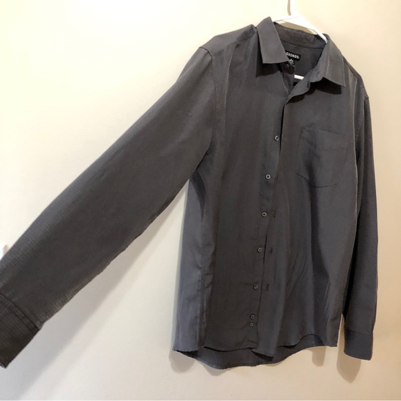 George Long Sleeve Button Down Shirt - Dark Gray - M 38-40 - Picture 6 of 16